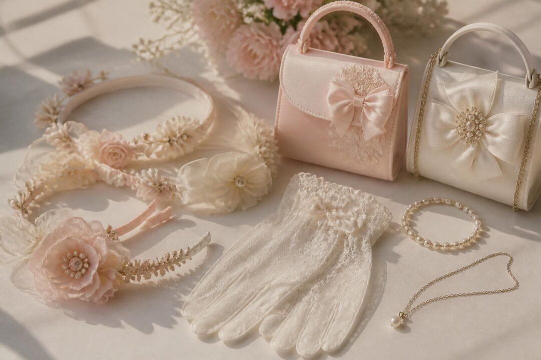 scopri la nostra selezione di accessori per la cerimonia della bambina: cerchietti eleganti, borse raffinate e dettagli unici per rendere ogni occasione indimenticabile.
