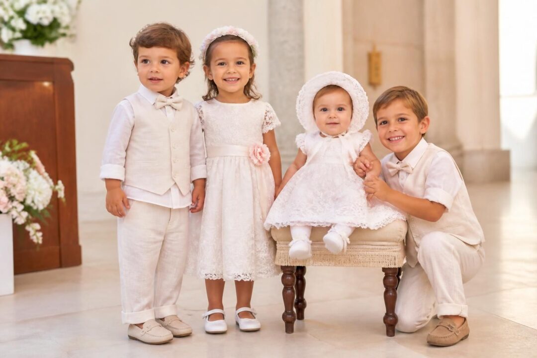 scopri la guida completa ai vestiti per il battesimo, con abiti per neonate e bimbi che uniscono tradizione e comfort per un giorno speciale indimenticabile.